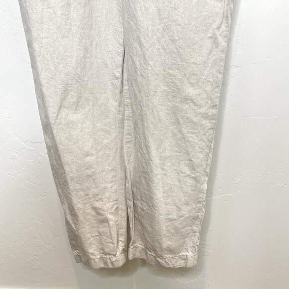 Outerknown S.E.A. Linen Suit Womens Small Ivory Utility Workwear Jumpsuit - Picture 4 of 10